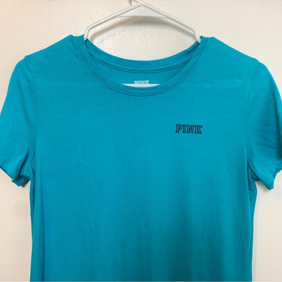 Victoria’s Secret Pink Blue Logo Short Sleeve Shirt - Picture 5 of 6